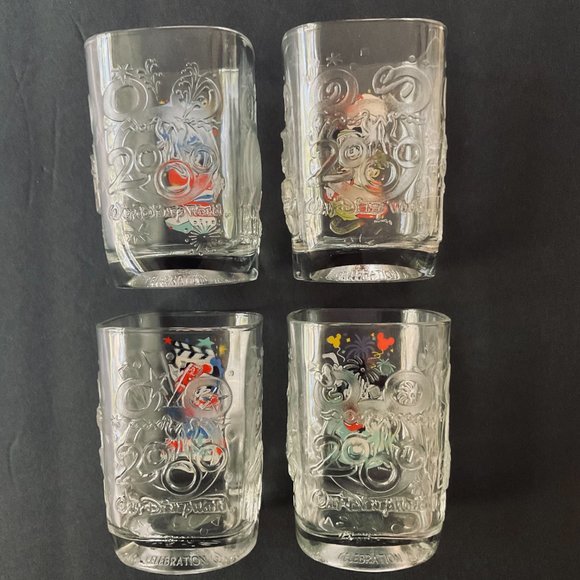 VINTAGE Disney MCDonalds 2000 Anniversary Set of 4 Glasses NWOT - Picture 6 of 11
